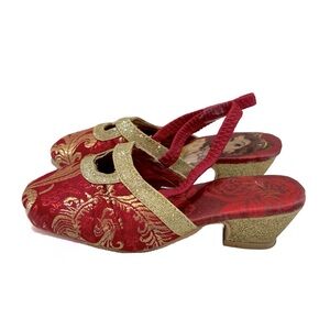 Disney Belle Red Princess Heel Shoes‎ Dress up Sz 9/10 Toddler